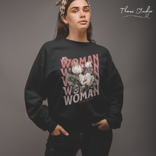 Woman Watercolor Vintage Flowers Womens Day Sweatshirt