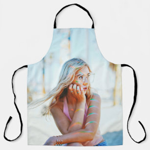 Woman waving her hair by the wind apron