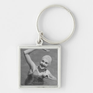 Woman Waving Key Ring