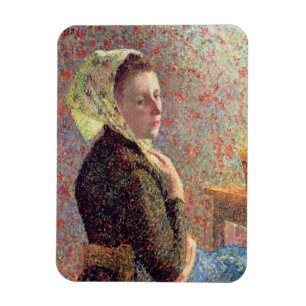 Woman wearing a green headscarf, 1893 magnet