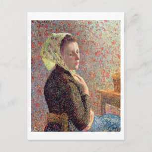 Woman wearing a green headscarf, 1893 postcard