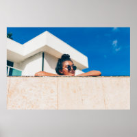 Woman wearing black sunglasses