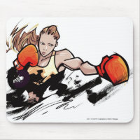 Woman wearing boxing glove