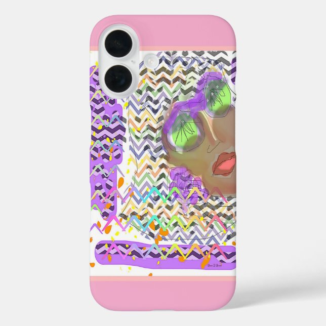 Woman Wearing Green Glasses Case-Mate iPhone Case (Back)