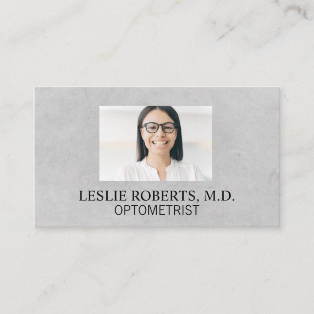 Woman Wearing Prescription Glasses  | Optometrist Business Card (Front)