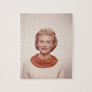 Woman Wearing Scarf Jigsaw Puzzle