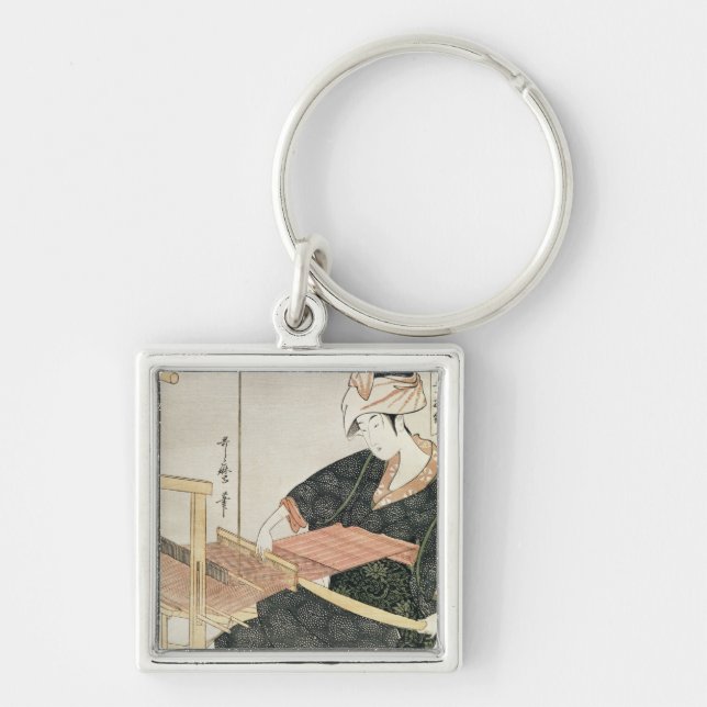 Woman Weaving Key Ring (Front)