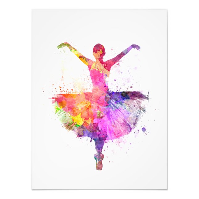 Woman wherina ballet dancer dancing photo print (Front)