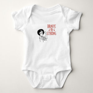 Woman Who is Brave and Strong Baby Bodysuit