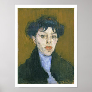Woman with a Blue Scarf, c.1912 (oil on canvas) Poster