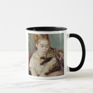 Woman with a Cat by Pierre-Auguste Renoir Mug