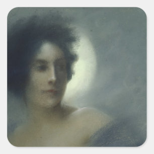 Woman with a Crescent Moon or, The Eclipse, 1888 Square Sticker