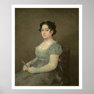 Woman with a Fan, c.1805-06 (oil on canvas) Poster