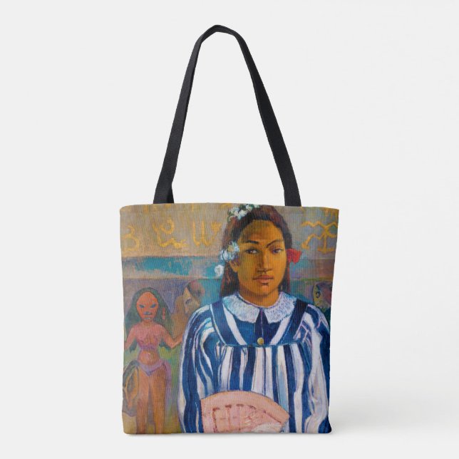 Woman with A Fan, Gauguin Tote Bag (Back)