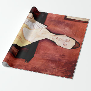 Woman with a Fan, Modigliani Wrapping Paper