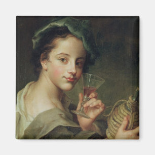 Woman with a Glass of Wine Magnet
