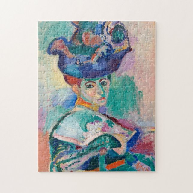 Woman With a Hat by Henri Matisse Jigsaw Puzzle (Vertical)