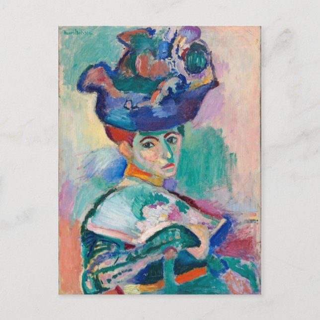 Woman With a Hat by Henri Matisse Postcard (Front)
