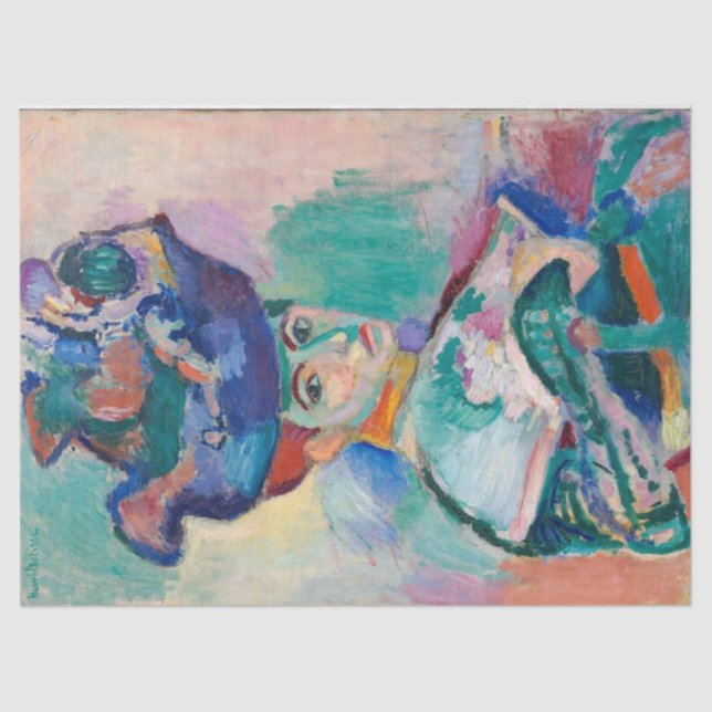 Woman With a Hat by Henri Matisse Tissue Paper (Front)