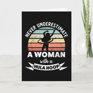 Woman with a Hula Hoop Funny hooping Gift Mum Card