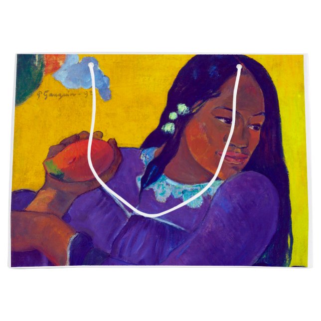 Woman with a Mango, Gauguin Large Gift Bag (Front)
