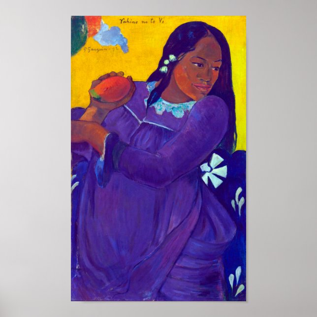 Woman with a Mango, Gauguin Poster (Front)
