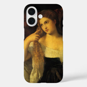 Woman with a Mirror by Titian, Vintage Renaissance iPhone 16 Case