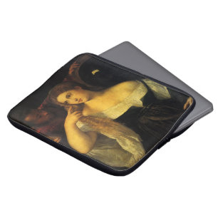 Woman with a Mirror by Titian, Vintage Renaissance Laptop Sleeve