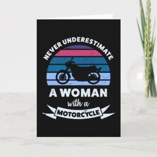Woman with a Motorcycle Funny Mum Gift Card