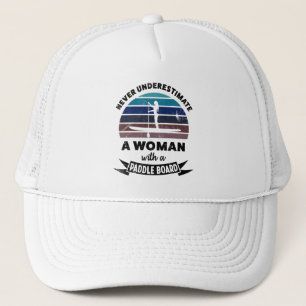 Woman with a Paddle Board Funny Gift Mum Trucker Hat