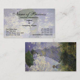 Woman with a Parasol by Claude Monet Business Card