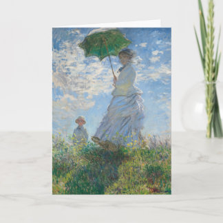 Woman with a Parasol by Claude Monet Card
