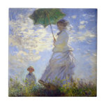 Woman with a Parasol by Claude Monet Ceramic Tile<br><div class="desc">Please visit my store for more interesting design and more colour choice. =>     zazzle.com/iwheels*</div>