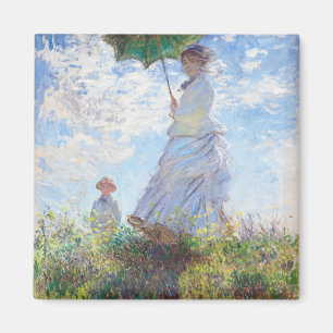 Woman with a Parasol by Claude Monet Magnet
