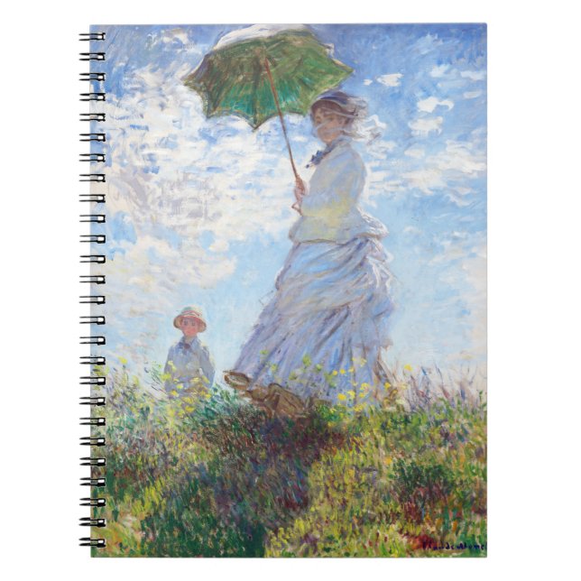 Woman with a Parasol by Claude Monet Notebook (Front)