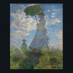 Woman with a Parasol by Claude Monet Poster<br><div class="desc">Artist: Claude Monet
Title: Woman with a Parasol
Date: 1875
Madame Monet and Her Son taking a stroll. 
Sometimes known as The Stroll</div>