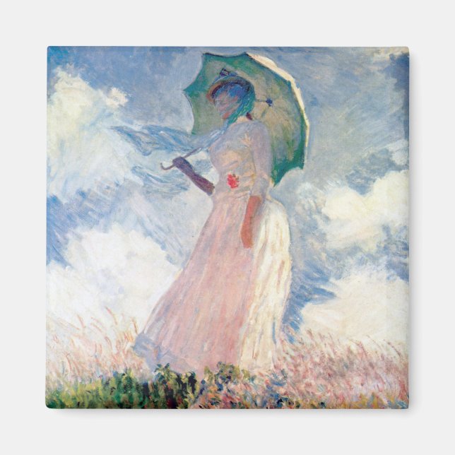 Woman with a Parasol, Claude Monet, 1886 Magnet (Front)