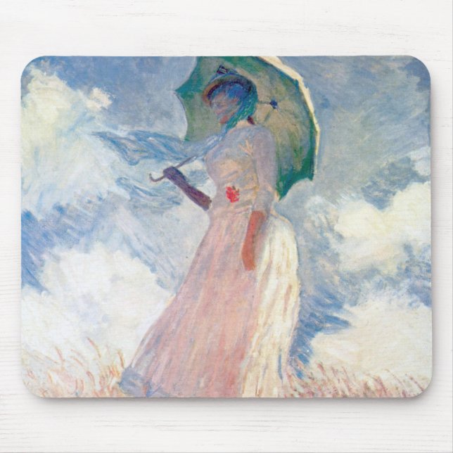 Woman with a Parasol, Claude Monet, 1886 Mouse Pad (Front)
