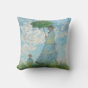 Woman with a Parasol Claude Monet Cushion
