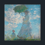 Woman with a Parasol Claude Monet Fine Art Magnet<br><div class="desc">Madam Monet and Her Son is an Impressionism style everyday family scene portrait of French Impressionist artist Claude Monet's wife,  Camille and their son,  out for a stroll on a windy summer day,  c. 1875.</div>