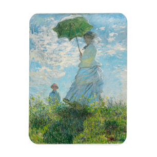 Woman with a Parasol  Claude Monet  Magnet