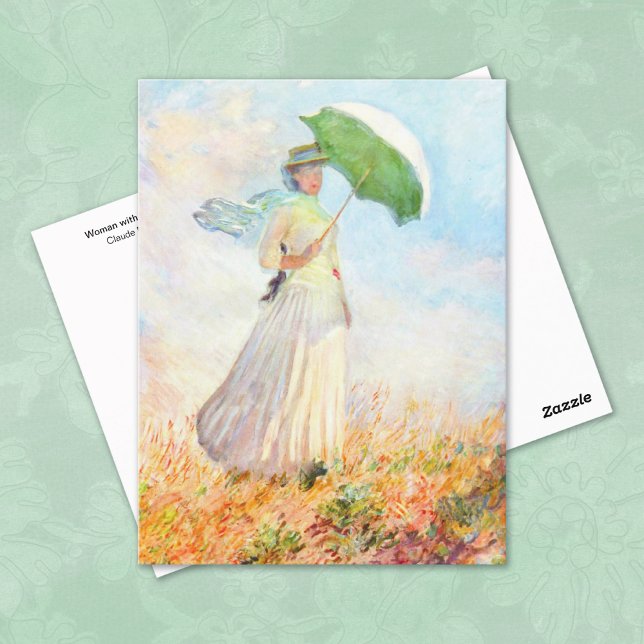 Woman with a Parasol Claude Monet Postcard (Creator Uploaded)