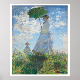 "WOMAN WITH A PARASOL" CLAUDE MONET POSTER