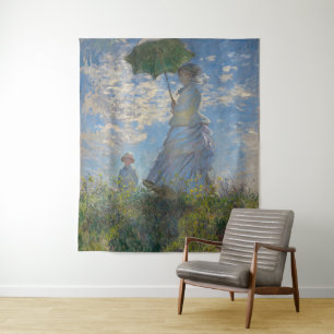 Woman with a Parasol   French Landscape Tapestry