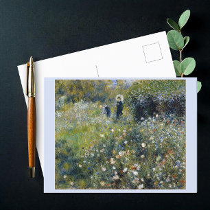 Woman with a Parasol in a Garden (1875), Renoir Postcard