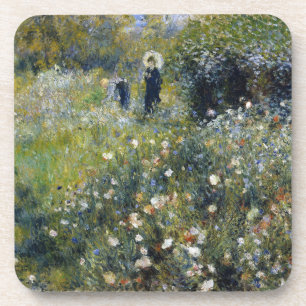 Woman with a Parasol in a Garden by Auguste Renoir Coaster