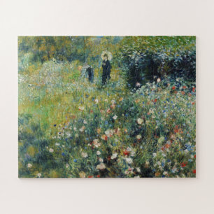 Woman with a Parasol in a Garden by Auguste Renoir Jigsaw Puzzle