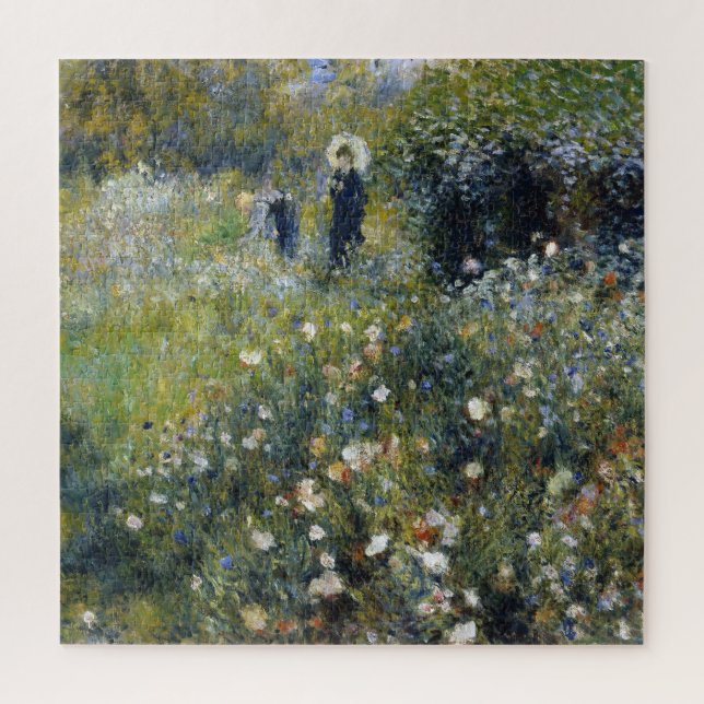 Woman with a Parasol in a Garden by Auguste Renoir Jigsaw Puzzle (Vertical)