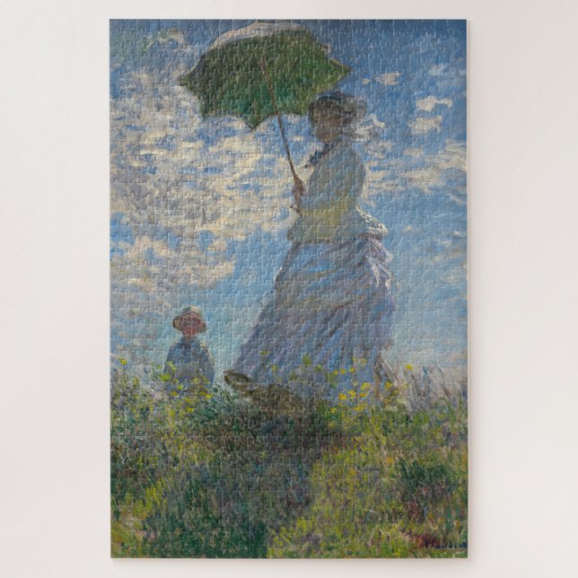 Woman With a Parasol Jigsaw Puzzle (Vertical)