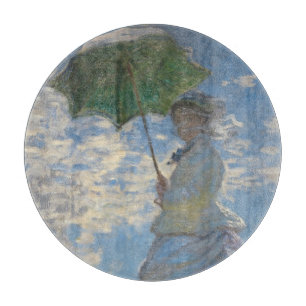 Woman with a Parasol - Madame Monet and Her Son Cutting Board